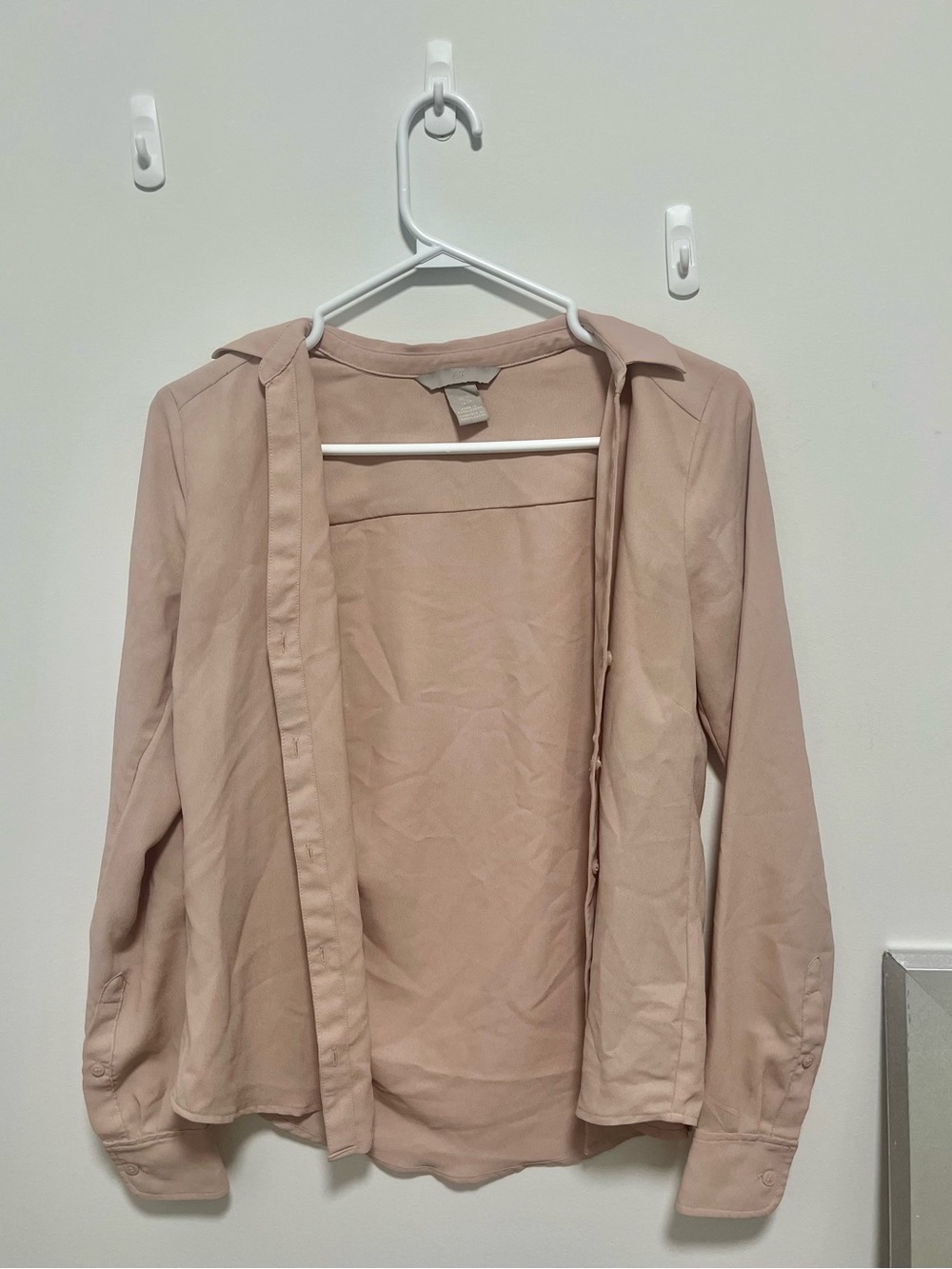 H&M Blush Pink Open-Front Blazer Jacket